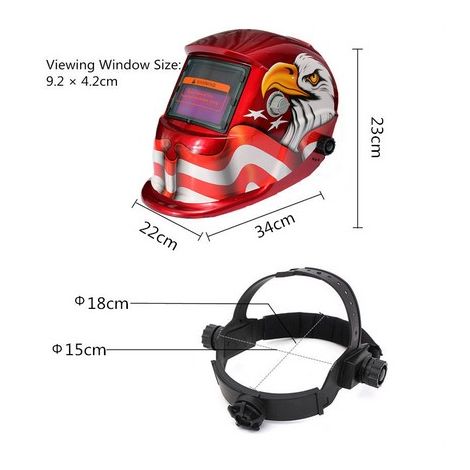 ZOLGINAH Casco de soldadura automático - Máscara de soldadura con 2 lentes y 2 sensores de filtro de sombra ajustable DIN9-13 para soldadura por arco MIG TIG MAG [Clase de eficiencia energética A+++] (1/5)