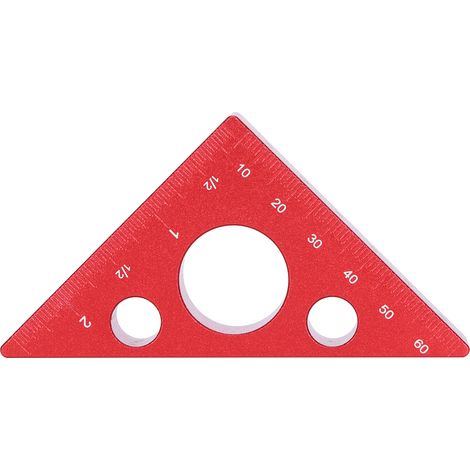Dreiecklineal aus Aluminiumlegierung – 45 Grad – Winkel für Holzbearbeitung – Präzisions-Holzbearbeitung – Höhenmessung