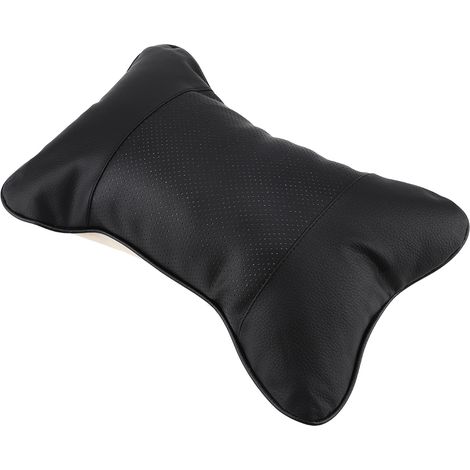1 Coussin d'appui-tête pour siège auto, coussin de soutien cervical et dorsal pour voiture, noir (1/5)