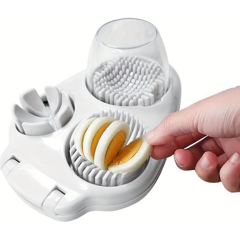 Outil à œufs 3-en-1 (Lot de 1) — Coupe-œufs, Casse-œufs et Coupe-œufs décoratif