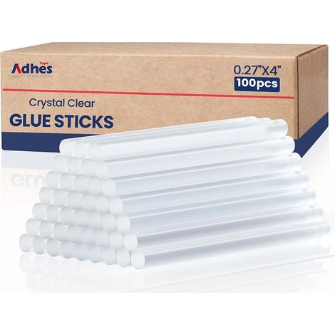 Lot de 100 mini bâtons de colle chaude 0.27 in (7 mm) x 4 in (100 mm) (1/5)