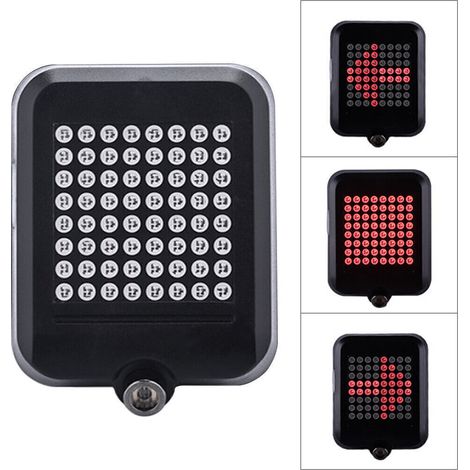 Feu arrière de vélo à LED avec capteur pour une visibilité et une sécurité accrues à vélo.-AquaForge (1/5)