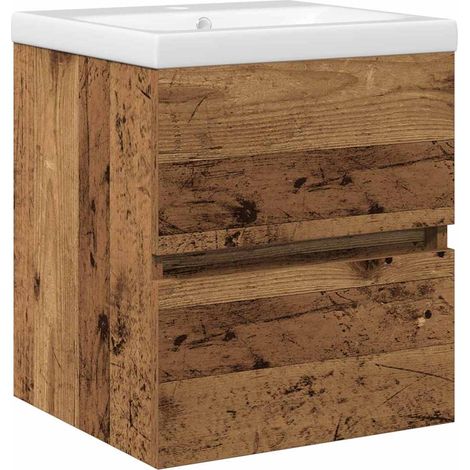 Maison Exclusive - Armadio per Lavabo da Bagno Rovere Nero 80 x 39 x 62 cm