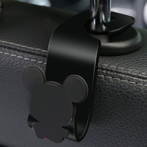 (Exclusivité Asie du Sud-Est) Lot de 3 crochets pour dossiers de sièges arrière, accessoires mignons et multifonctionnels pour l'intérieur de votre voiture (lot de 3, prix : 1,8) Mickey Mouse (1/5)