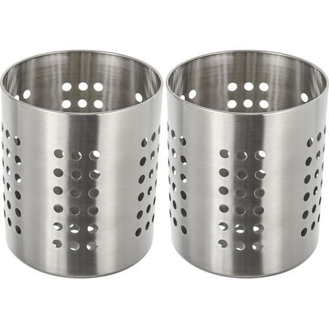 Range-Couverts Acier Inoxydable Argent 12 x 12 x 13 cm (Lot de 2) (1/4)