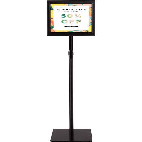 COSTWAY Infostaender Informationsstaender Plakatstaender Kundenstopper Praesentationsstaender Plakat Aufsteller Staender Werbestaender A4 hoehenverstellbar drehbar schwenkbar schwarz (1/5)