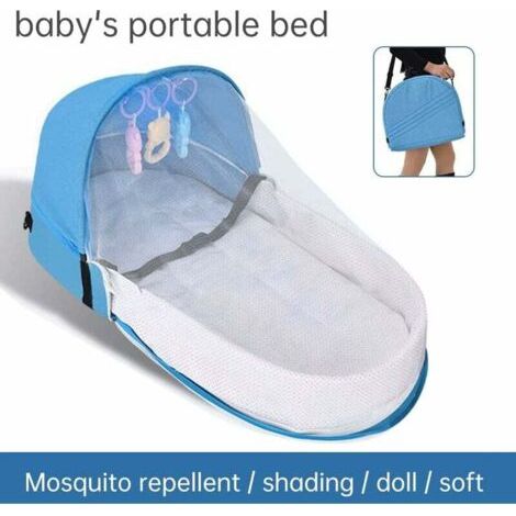 FOREHILL Reisebett für Babys mit Moskitonetz, faltbares Babybett mit Moskitonetz, Bionic Reisebett, atmungsaktives Baumwoll-Kuschelnest, tragbares Anti-Moskito-Babybett für 0-36 Monate (1/4)