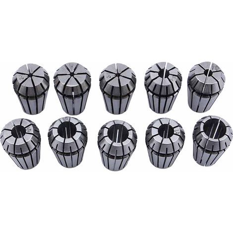 10 Pièces ER16 1-10mm Mandrin Ressort pour Fraiseuse CNC & Tour à Métaux (1/5)