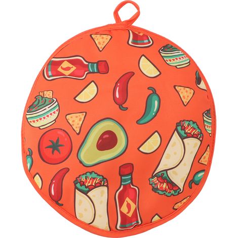 Soavoa Sac à Tortillas Micro-ondable Housse Isotherme Grande Capacité 15 Pièces pour Pain Pita Naan Crêpes Chaud (1/4)