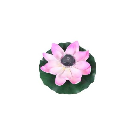 Lampe solaire, 3 Pièces Piscine flottante à énergie solaire lumières de Lotus artificielles fleurs de Lotus en mousse flottante pour étang piscine Aquarium décor à la maison, Violet