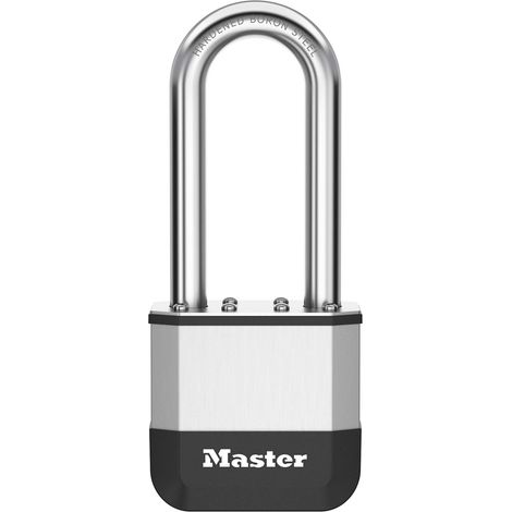 Master Lock Elite™ Cadenas innovant nouvelle génération, en acier laminé haute résistance de 52 mm - anse en acier au bore trempé de 64 mm - 2 clés