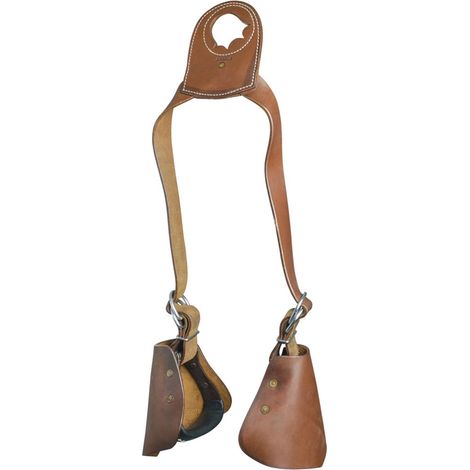 Taglia unica Cob/Full, Marrone: Little Dude in cuoio da pomo con staffe western complete di copristaffe