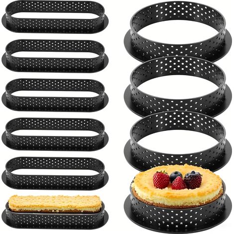 Juego de 10 moldes para tartaletas, ideales para hacer muffins, donas y pasteles. (1/5)