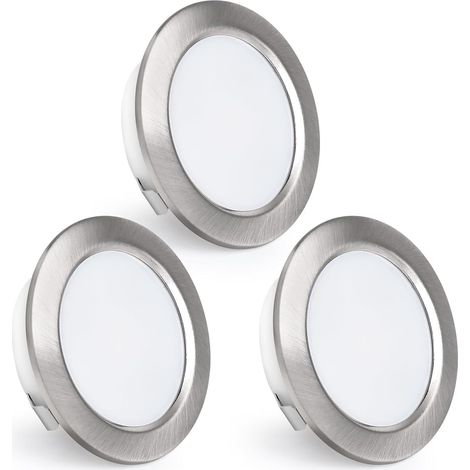 Spots LED Encastrables 230V, 4W 440LM Spots de Plafond 16mm Ultra-Plats 4000K Blanc Neutre Trou de Perçage 55-60mm pour Cuisine, Salon, Chambre, Blanc, Lot de 3 (1/5)