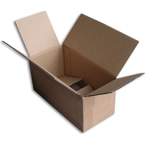 Lot de 10 Boîtes carton (N°6) format 190x90x90 mm