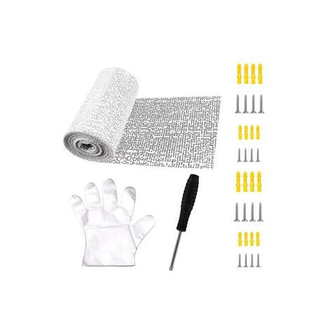 Lot de 2 Bandes de Réparation Murale avec Vis, Cheville à Dévissage Rapide, Réparation Sans Rebouchage pour Cloison Sèche et Brique (1/5)