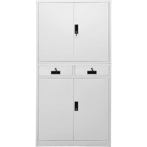Maison Exclusive - Armadio per Ufficio Grigio Chiaro 90x40x180 cm in Acciaio (1/5)