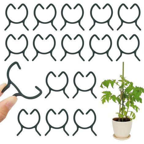 100 Pièces Clips de Support pour Plantes,Attache pour Tomates,Attache pour Plantes Grimpantes,Clips de Fixation Plantes Exterieur,Clips de Jardin,pour Fruit,Légume,Tomates-M (1/5)