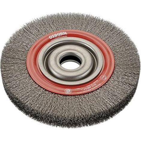 Cepillo circular OSBORN de alambre ondulado de acero 178x32x38 mm para trabajos intensos