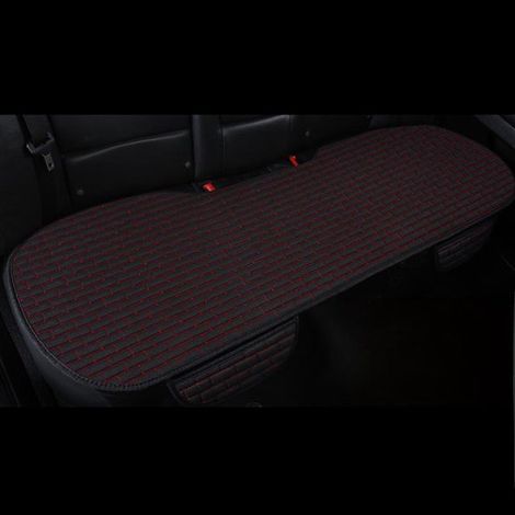 Cuscino per sedile auto per sedili anteriori e posteriori, coprisedile universale, traspirante e antiscivolo, protezioni per sedili auto per auto, SUV e camion, set da tre pezzi in nero e rosso (1/5)