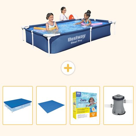 Bestway Bestway Steel Pro Rectangulaire - 221x150x43 cm - 5-pièces S24 (1/5)