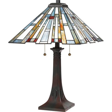 Elstead Quoizel Maybeck Lampada da tavolo Tiffany Valiant Bronze (1/5)