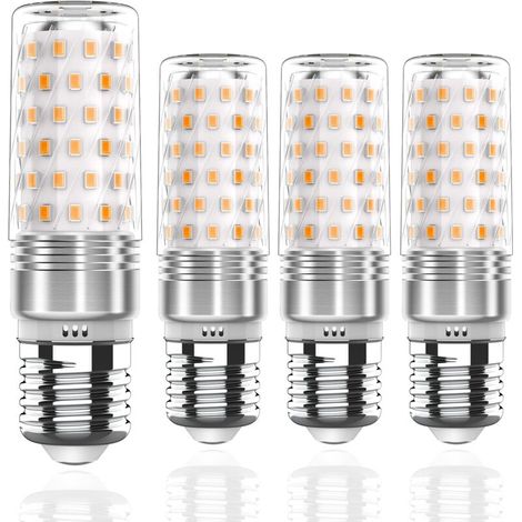 Ampoule LED E27 Blanc Chaud 2700K 1400 Lumens - Pack Avantage 4 pièces, ampoule LED 14W remplace 100W-140W, AC 220-240V E27 non dimmable, Sans scintillement