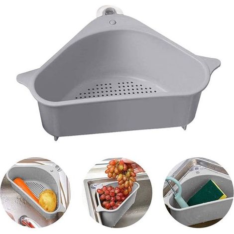 Organizador de fregadero - Escurridor de esponjas - Organizador de encimera - Escurridor de paños de cocina - Organizador de fregadero - Bandeja de fregadero - Organizador de fregadero - Colador de fr (1/5)