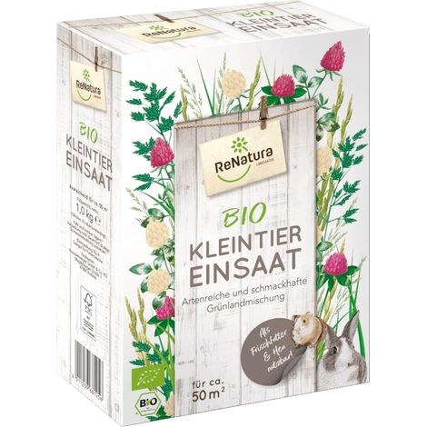 ReNatura Bio Kleintiereinsaat 1,0 kg Kleintierwiese Nutztierwiese Nagerwiese