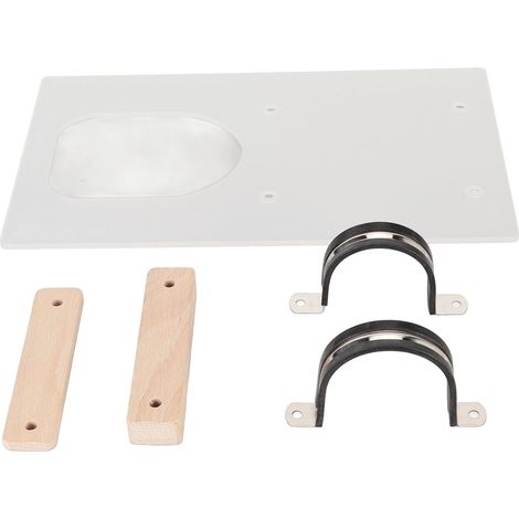 La base de la tondeuse est en bois et en acrylique, avec une structure robuste et stable, adaptée aux tondeuses à tapis et aux outils de toilettage pour animaux. (1/5)
