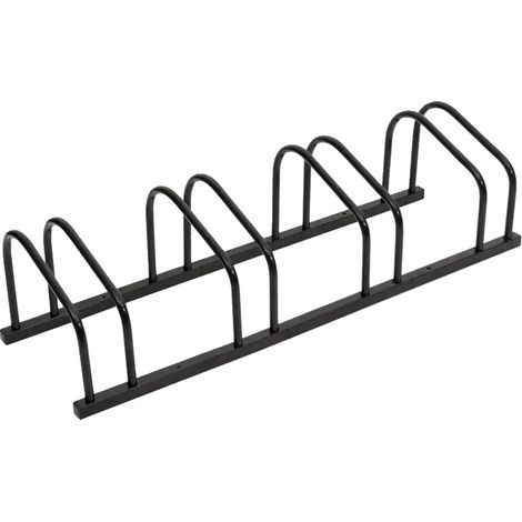 Soporte para bicicletas, acero resistente, diseño que ahorra espacio, negro. (1/2)