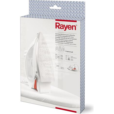 Rayen Suela Protectora para Plancha Suela para Plancha Protección para Tejidos Circulación de Vapor Mejorada Sujección Reforzada Ajuste de Silicona Anti-Quemaduras y Anti-Brillo (1/4)