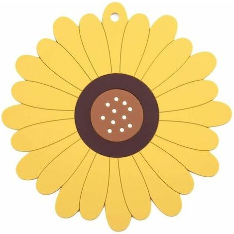 Lot de 4 dessous de plat en silicone à motifs floraux, flexibles, antidérapants, 195 mm – DELKEVIC (1/4)