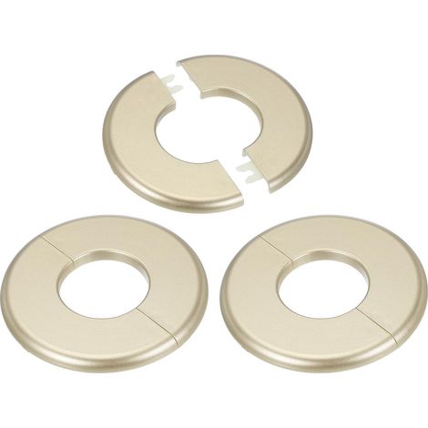 Cache Mitigeur Douche, 3pcs Écussons en ABS Garniture Robinet Douche Muraux pour 44mm, Décoration Rosace Robinet Coffrage Caches Tuyaux d'Eau Chauffage Plomberie Mural, Doré (1/5)