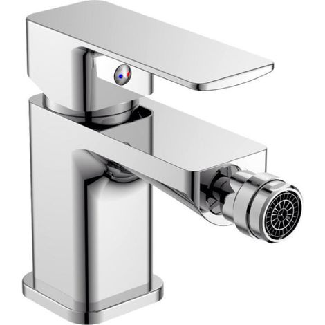 Rubinetto per bagno moderno quadrato miscelatore orientabile bidet in ottone cromato lucido (1/3)