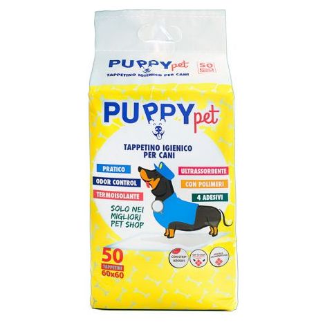 TAPPETINO PUPPY PET MONOUSO 60X60CM 50 PZ