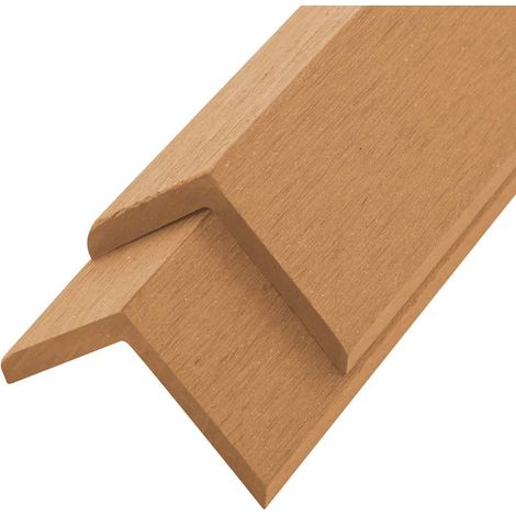 5 pcs Decking Angle Trims WPC 170 cm Teak Colour vidaXL