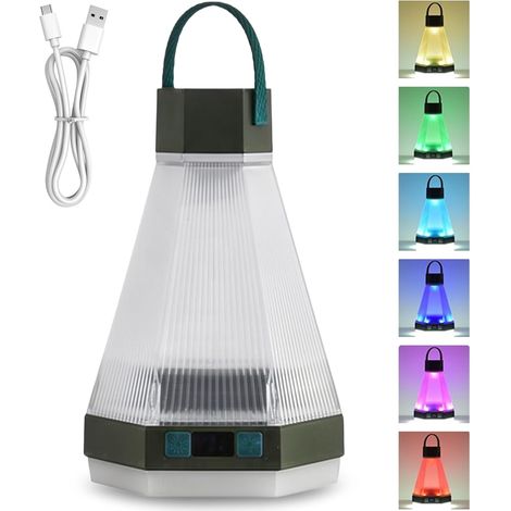 Camping Lantern, RGB Colour Changing LED Camping Lamp with Rechargeable, Portable Waterproof Camping Light, 8 Lighting Modes, for Outdoor, Garden, Patio (1/5)