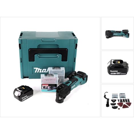Makita DTM 51 T1JX2 Akku Multifunktionswerkzeug 18 V + 1x Akku 5,0 Ah + 39 tlg. Zubehör Set + Makpac - ohne Ladegerät (1/5)