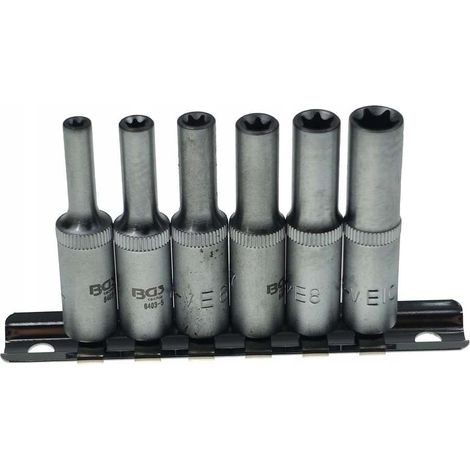 Set di bussole BGS Technic profilo E lunghe 50 mm 6 pezzi