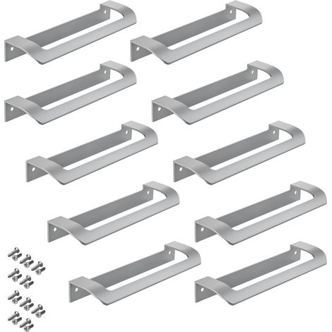 SOTECH Möbelgriff LYS BA 160 mm Griff für Schränke, Schubladen und Falttüren, Chrom matt, 10 Stück
