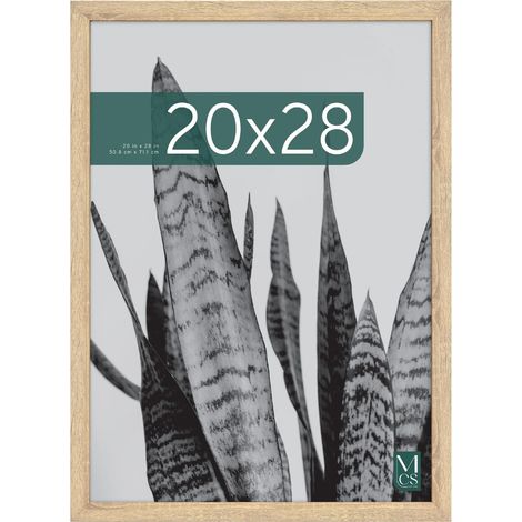 Cadre Poster Studio Gallery 50,8 x 71,1 cm, Aspect Bois Naturel, Bois MDF, Fixation Murale Verticale et Horizontale, Grand Cadre Photo pour Photos, Posters et Œuvres d'art Lot de 1 (1/5)