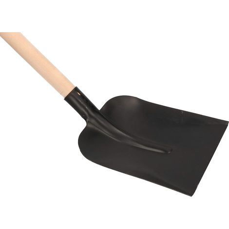 KOTARBAU Pelle de jardin robuste de 270 x 244 mm pour manche de 38 mm de diamètre - Pelle en acier pour ramasser les aliments en vrac avec manche en bois (1/5)