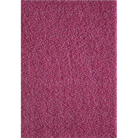 Tapis shaggy 200x290 violet tissé rectangle motif uni BASIC (1/3)
