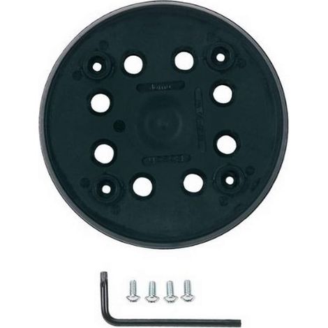 1 Plateau de ponçage, Vis et clé hexagonale, Ø 125 mm, Mi-dur, Pour ponceuses excentriques (1/5)