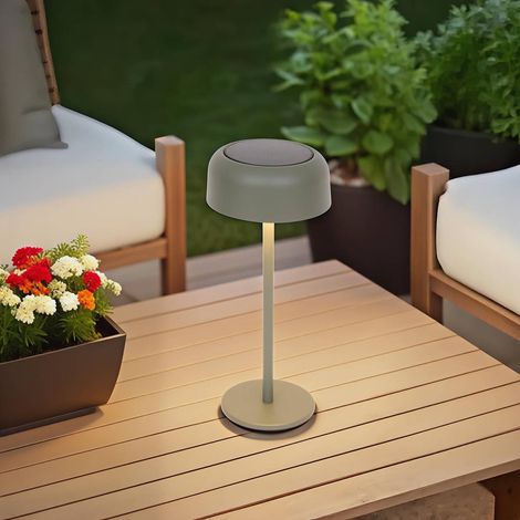Lampe Bolty solaire vert laurier H30cm - Hespéride (1/2)