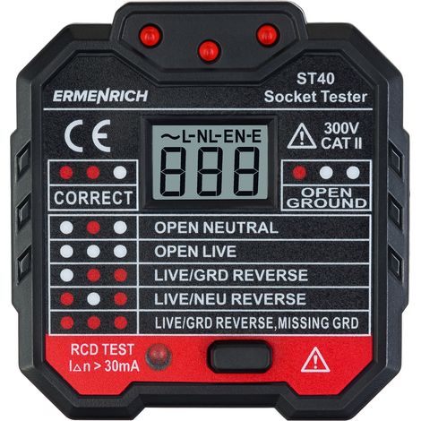 Steckerprüfgerät Ermenrich Zing ST40