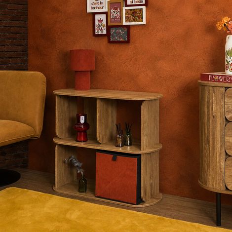 Étagère - HOME DECO FACTORY - Heritage - Modulable - 6 Cases - Marron (1/5)