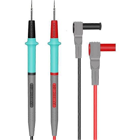Cordons de test pour multimètre, câble en silicone 1000 V 20 A, sonde à pointe fine. (1/5)