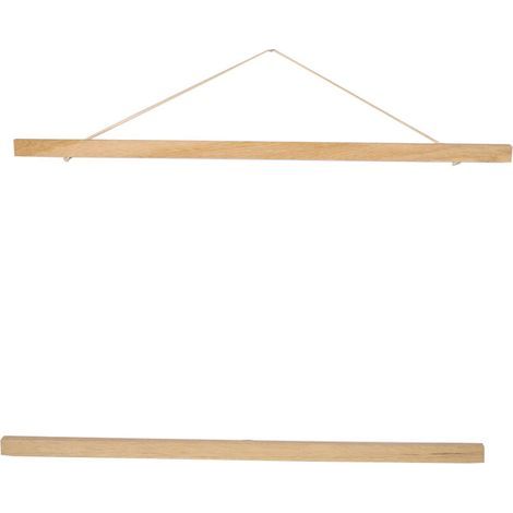 Cadre photo magnétique moderne en bois blanc, 50 cm, idéal pour créer soi-même des affiches et des impressions sur rouleau. (1/5)